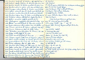 E.Vimbas Herbārija skenētā sugu saraksta fragments. Foto: Inita Dāniele 04.02.2021