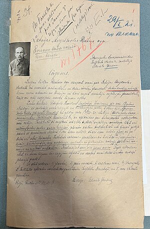 E. Jansona lūgums uzņemt LU. 1921. gads. LVVA. 7427.f., 1. apr. 5352. l., 1. lp.