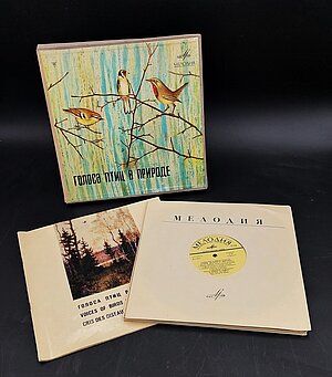 Skaņuplates “Putnu balsis dabā”. LU Muzeja krājums: ZOO2156/1-8