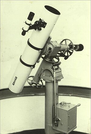 Micar teleskops LVU Astronomiskajā tornī. Foto: Ilgonis Vilks