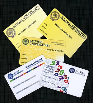 5.att. Studenta apliecības šabloni. Foto: LU Studentu serviss