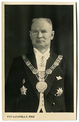 LU rektors Jūlijs Auškāps. Foto: Cēsu Muzejs, CM93422