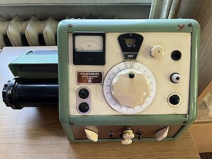 Ražotnes “Laboratornij Prištroj” Čehoslovākijā izgatavotais polarogrāfs LP-55 Latvijas Ķīmijas vēstures muzejā. Foto: Sarmīte Livdāne