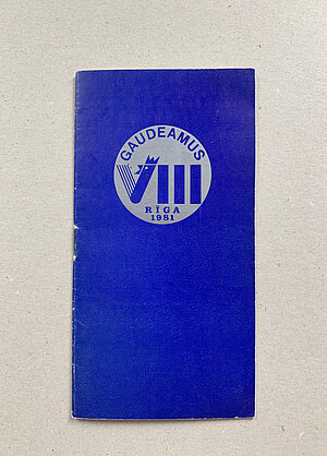 “Gaudeamus VIII” dziesmu un deju svētku koncerta programma 1981. gada 11. jūlijā plkst. 19:00. Foto: Paula Tomsone