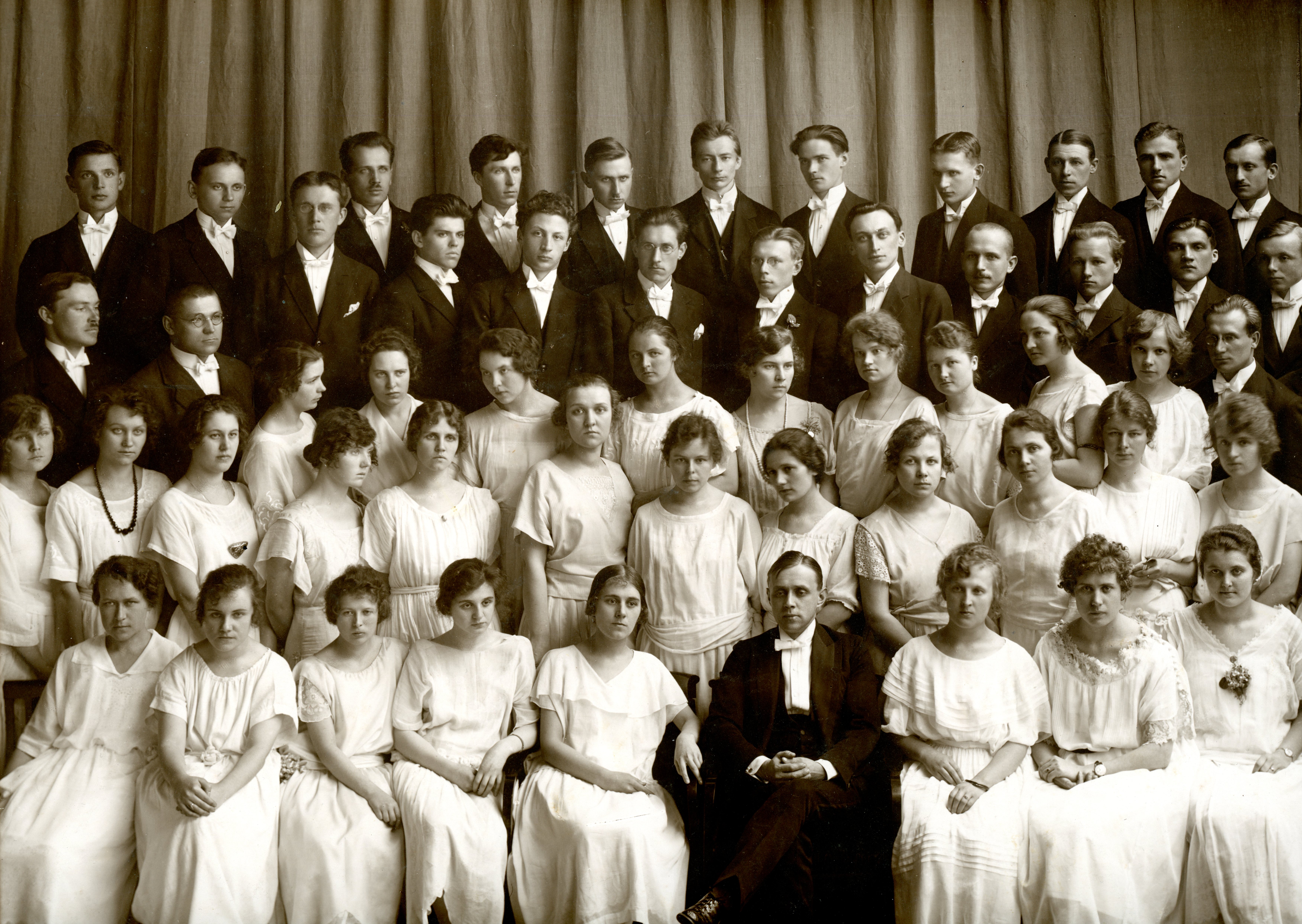 LU koris, saistībā ar koncertu 10. maijā Amatu biedrības zālē. 1923. gads