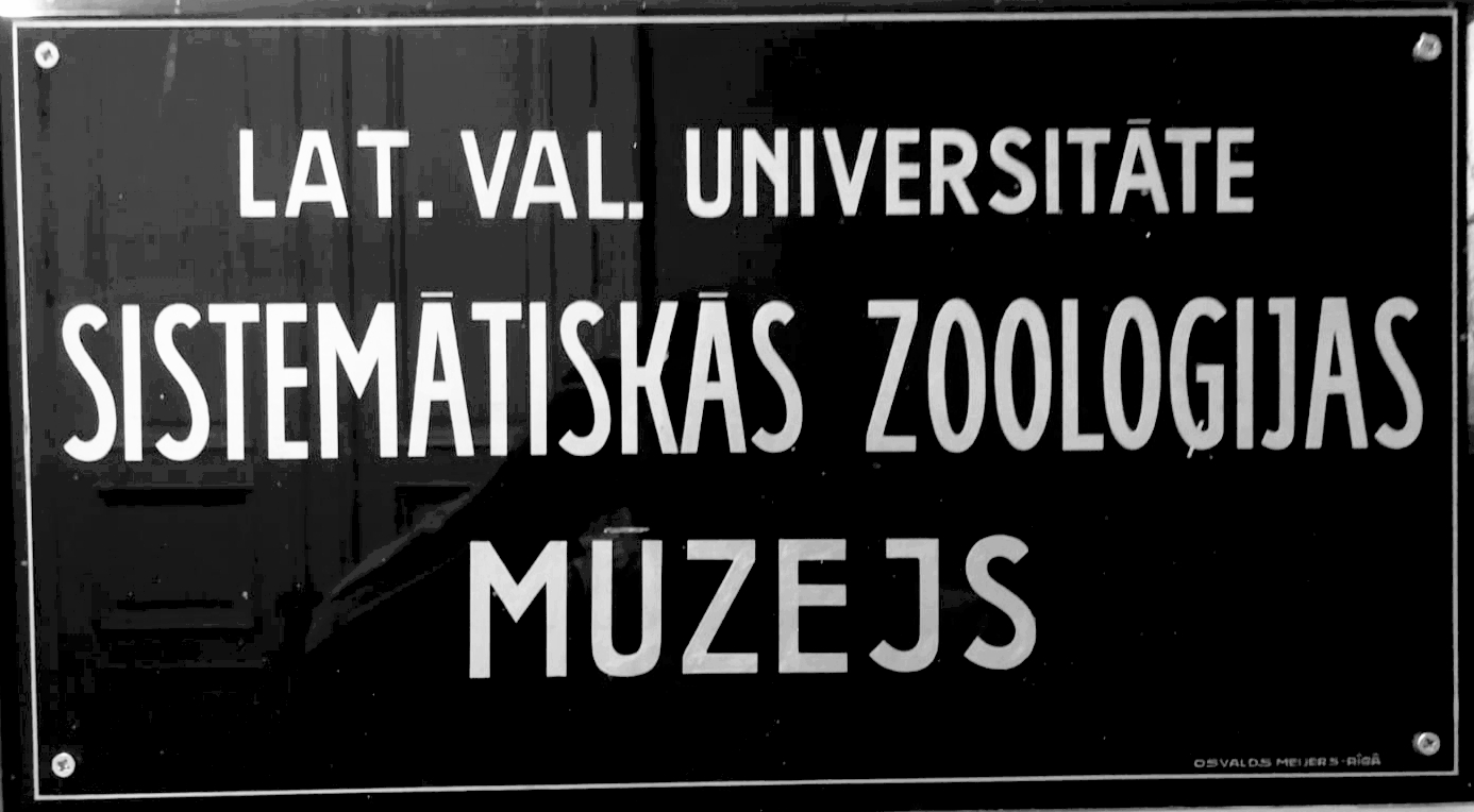 Vēsturiskā izkārtne no LU Muzeja krājuma, foto – D. Jamonte